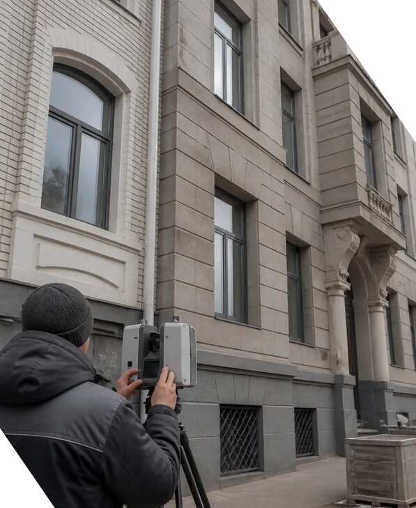 Лазерное сканирование фасадов зданий для обследования в Горном-Алтайске